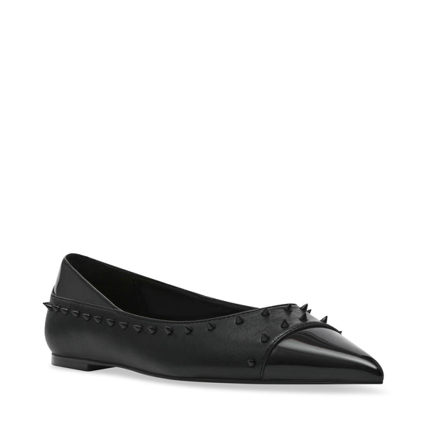 Beverlie Black Patent Flats Negros