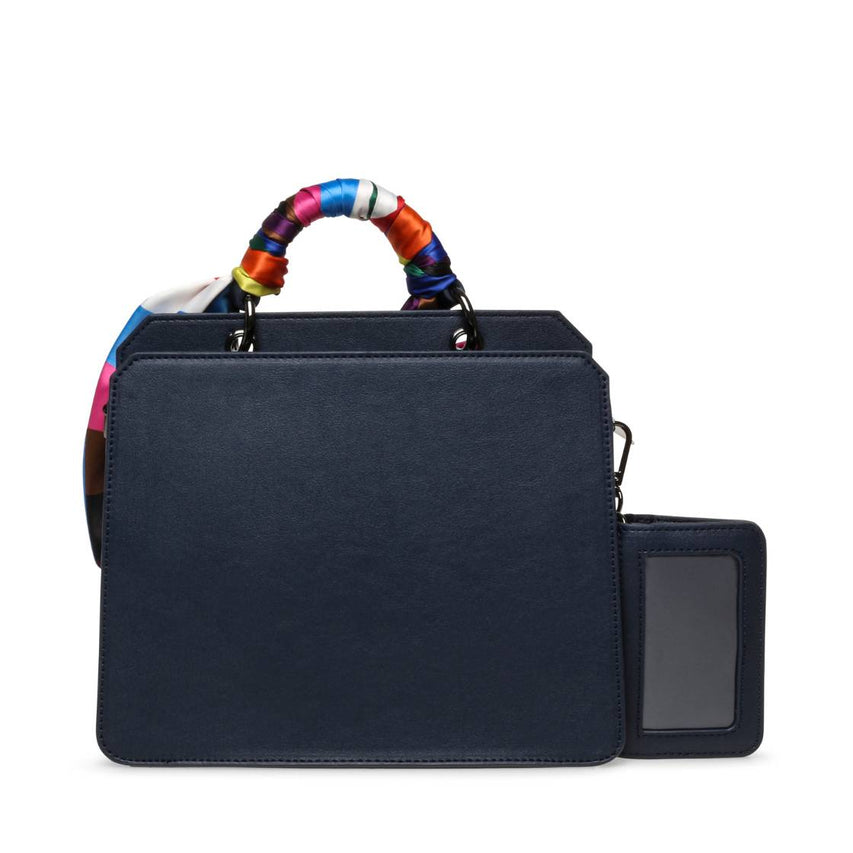 Bevlynn Pride Navy Bolso Satchel Azul Para Mujer con Mascada