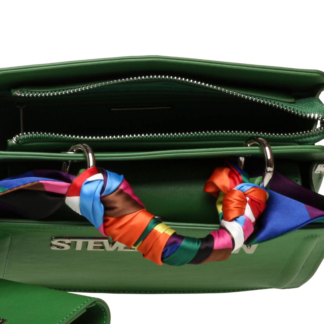 Bevlynn Pride Retro Green Bolso Satchel Verde Para Mujer con Mascada