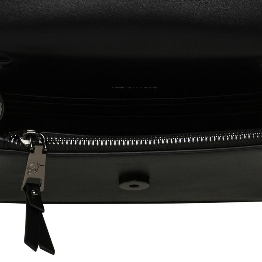 Bfierce Black/Gunmet Cartera Negra Para Mujer