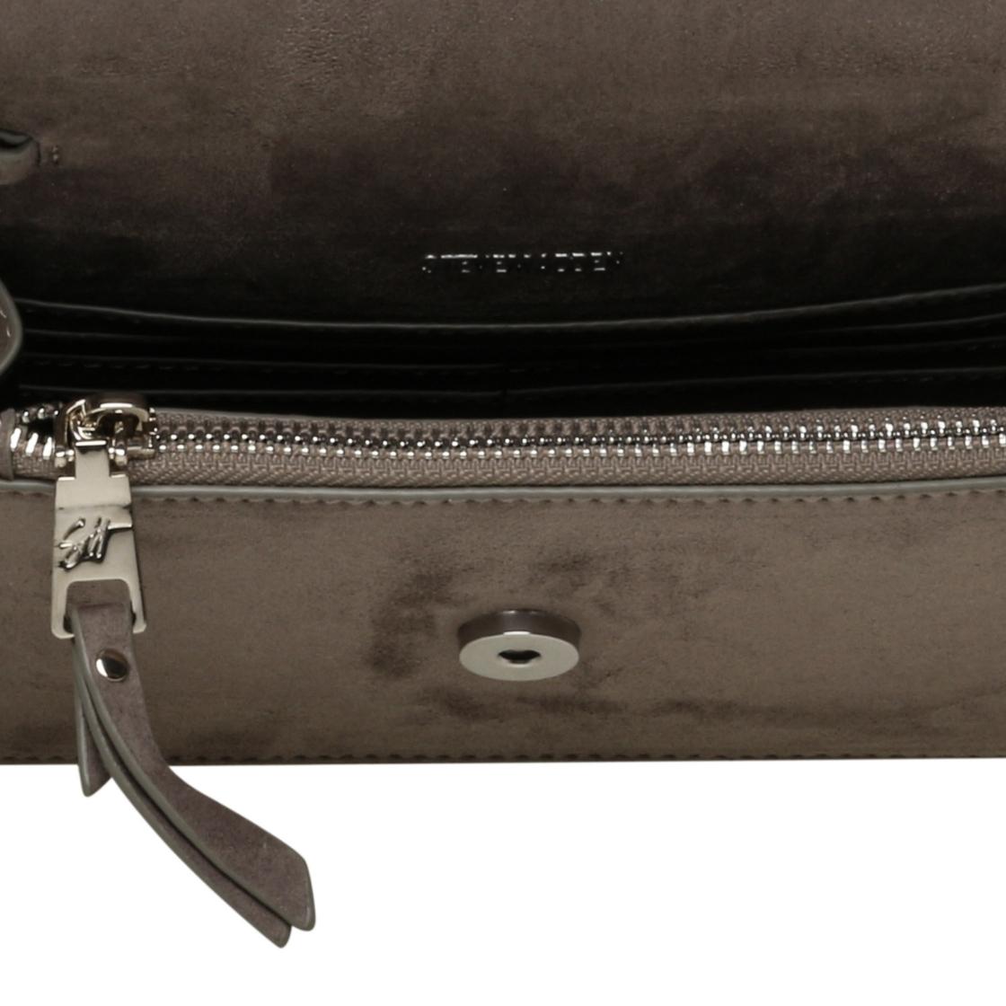 Bfierces Grey Clutch Gris Para Mujer con Imán