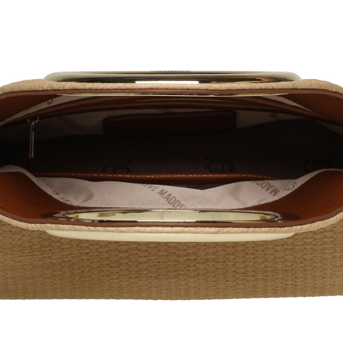 Bfiora-S Natural Bolsa de Mano Beige Para Mujer tipo Rafia