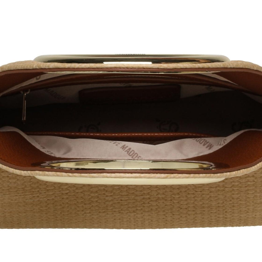 Bfiora-S Natural Bolsa de Mano Beige Para Mujer tipo Rafia