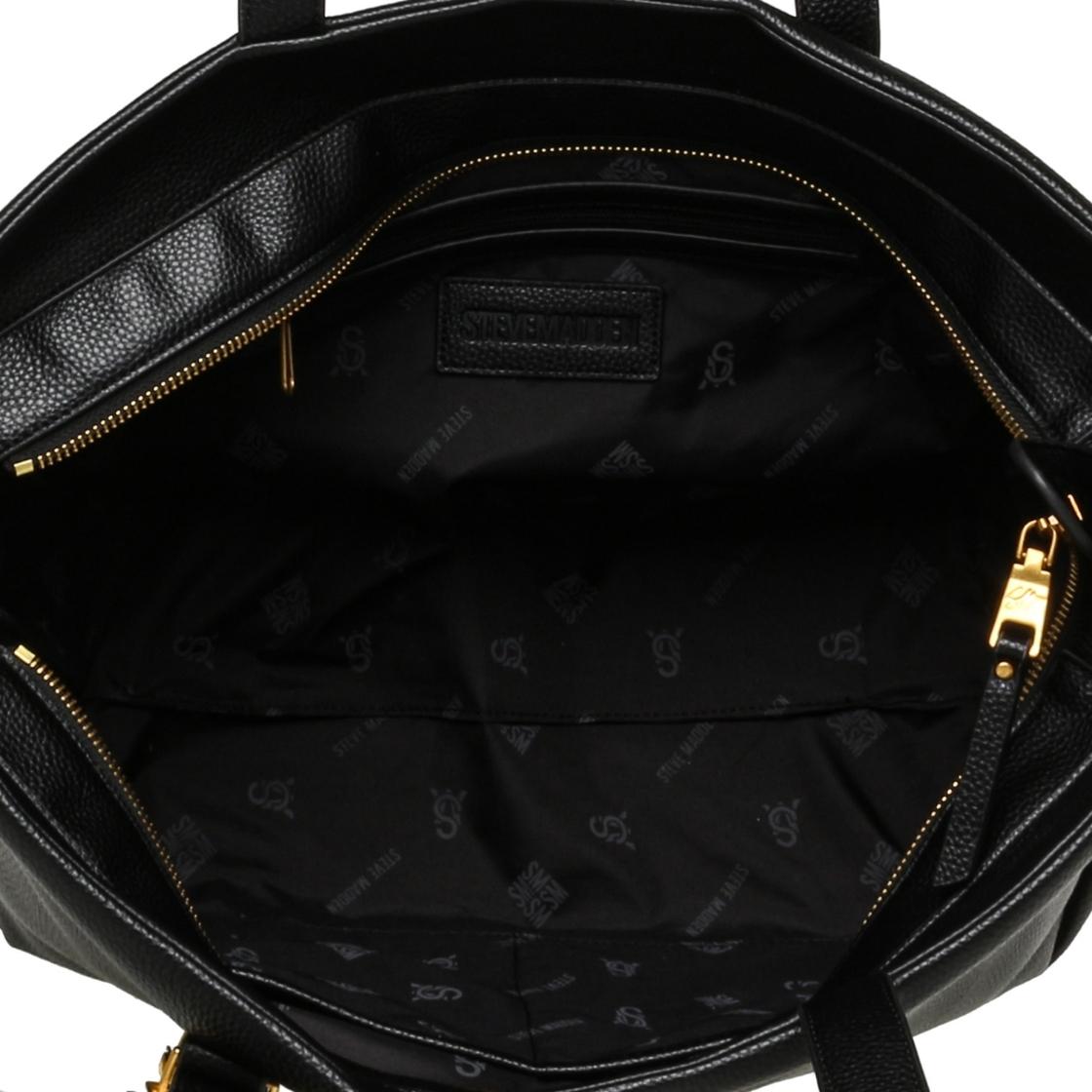 Bglace Black Bolsa Tote Negra Para Mujer con Cierre