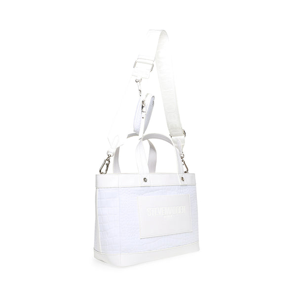 Bgrayson White Gold Bolsa Blanca con Dorado