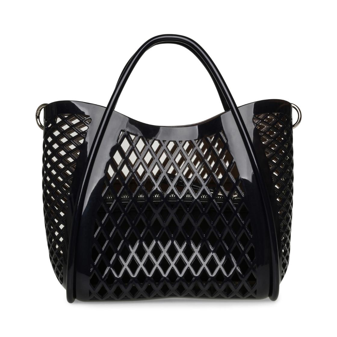 Bgrovee Black Bolsa Tote Negra Para Mujer Jelly con Asa