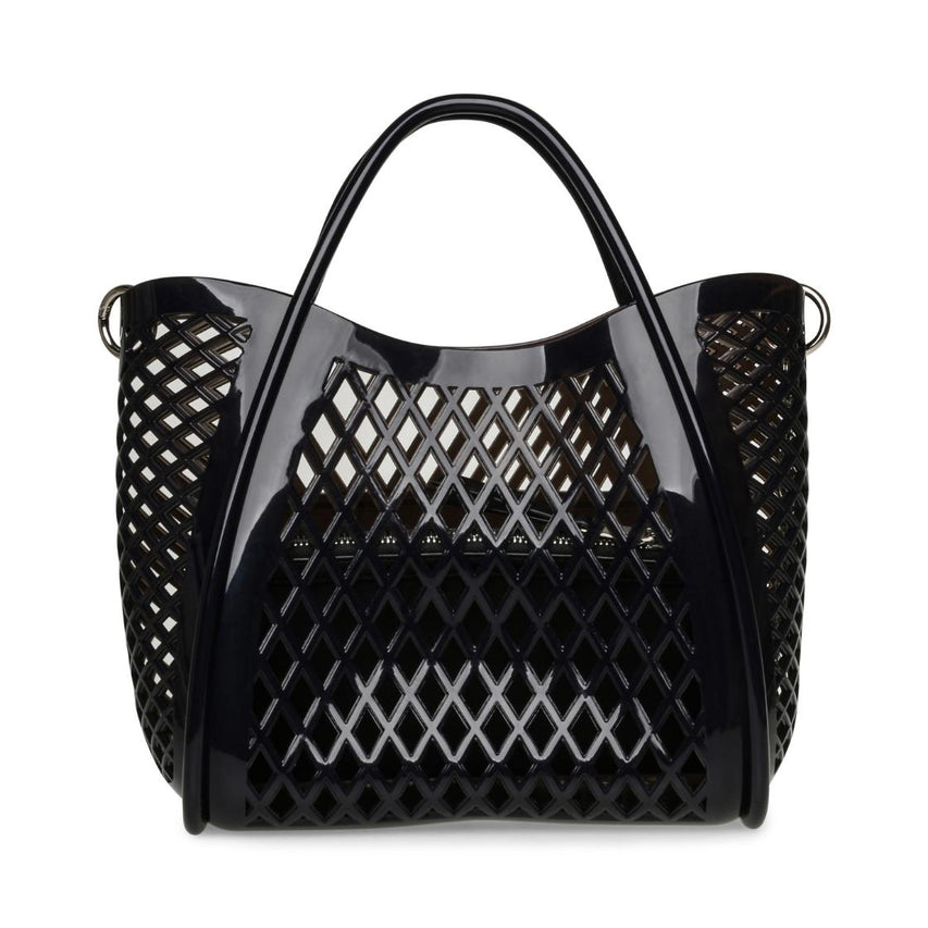 Bgrovee Black Bolsa Tote Negra Para Mujer Jelly con Asa