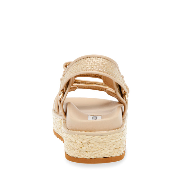 Bigmona Natural Raffia Sandalias Beige para Mujer