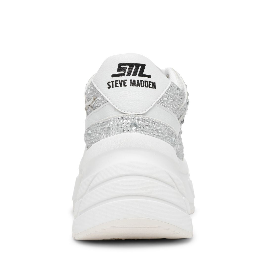 Bionic 2R Rhinestone Tenis Blanco con Plata para Mujer