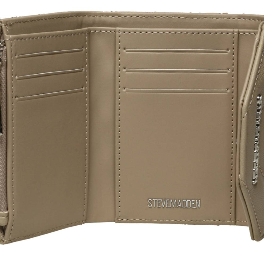 Bjeni Taupe Silver Cartera Beige con Plata