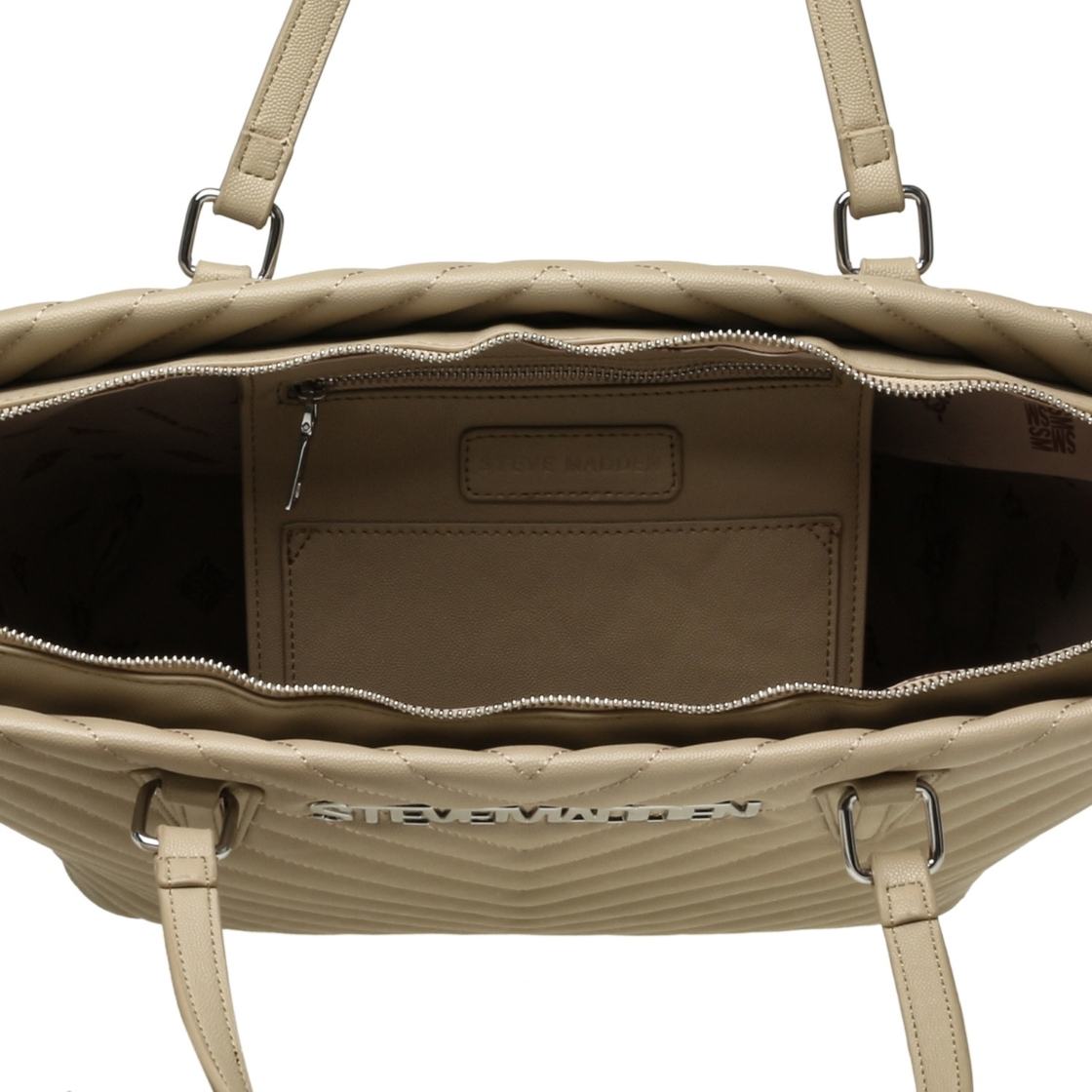 Bjude 2 Taupe Silver Bolsa Beige para Mujer
