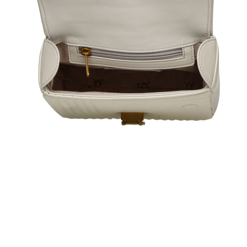 Bkhy Bone Gold Bolsa Top Handle Blanca