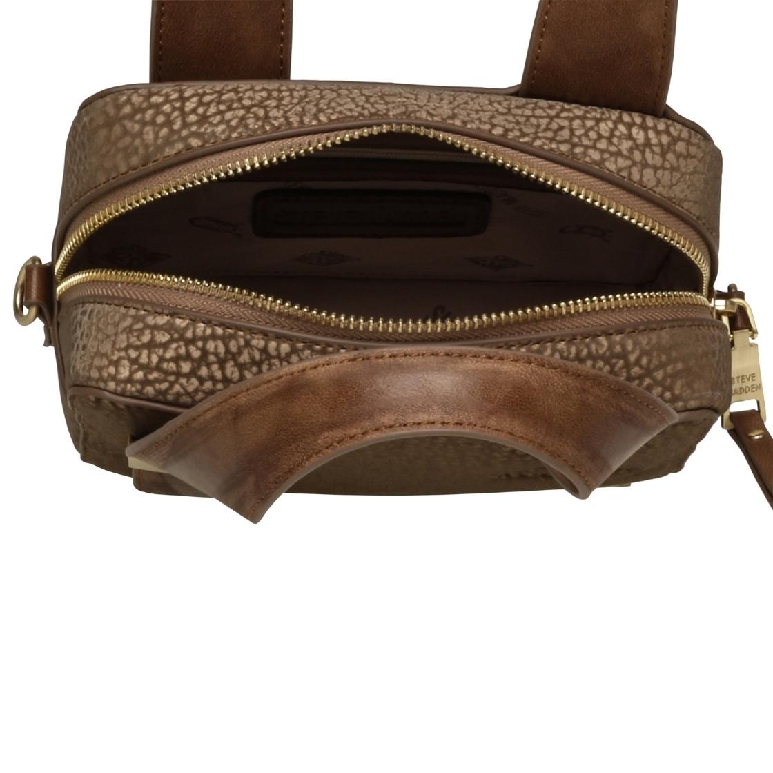 Bkiviana Tan Bolsa de Mano Cafe Para Mujer con Cierre