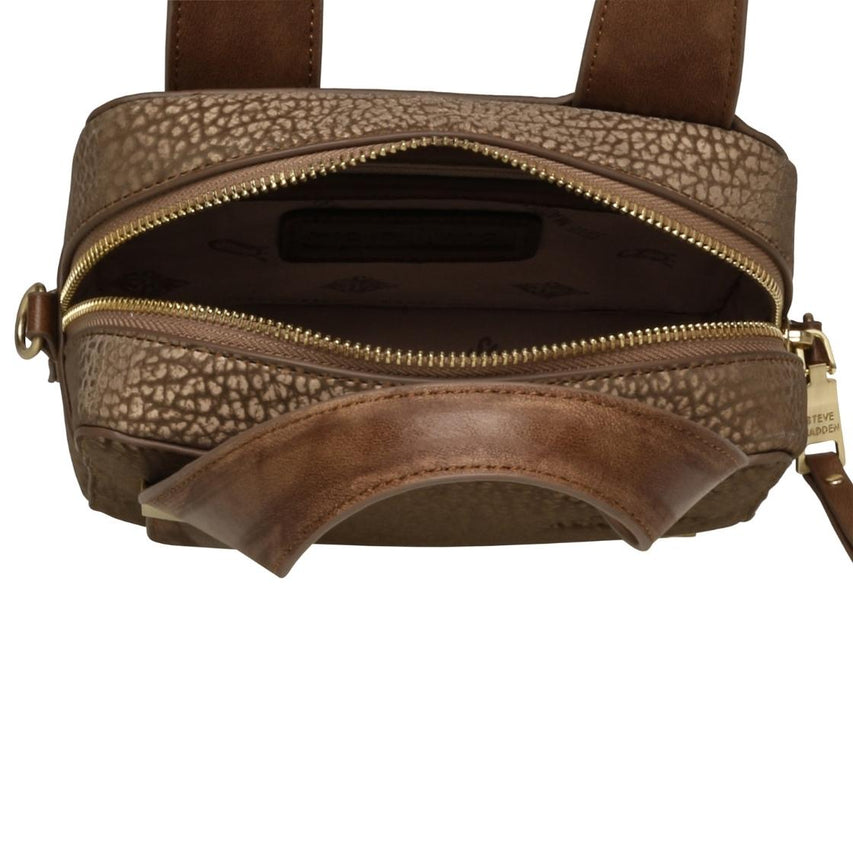 Bkiviana Tan Bolsa de Mano Cafe Para Mujer con Cierre