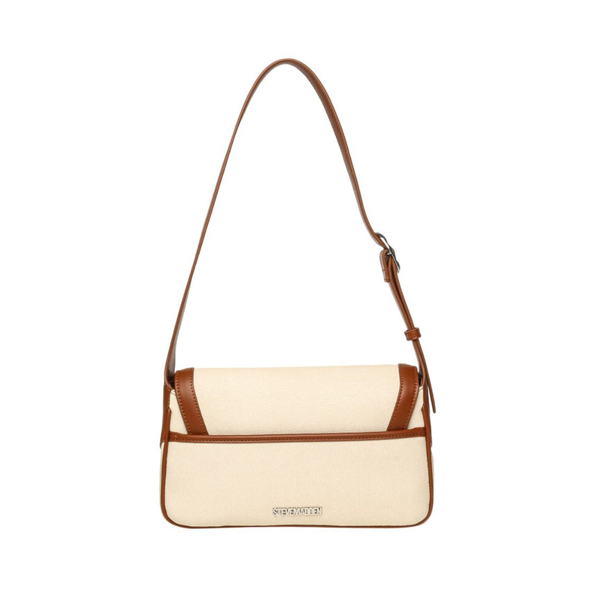 Bkodiak Cognac Silver Shoulder Bag Blanca Para Mujer