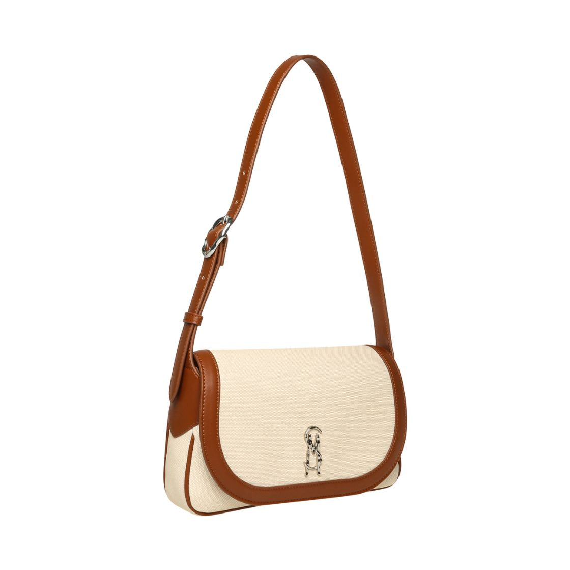 Bkodiak Cognac Silver Shoulder Bag Blanca