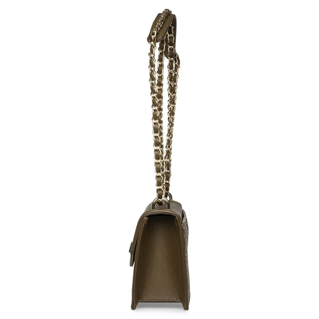 Bkoen-6 Olive/Gold Bolso de Hombro Para Mujer