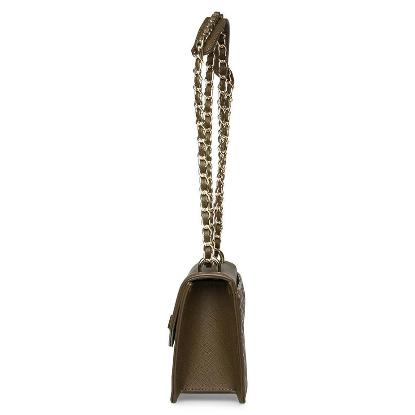 Bkoen-6 Olive/Gold Bolso de Hombro Para Mujer