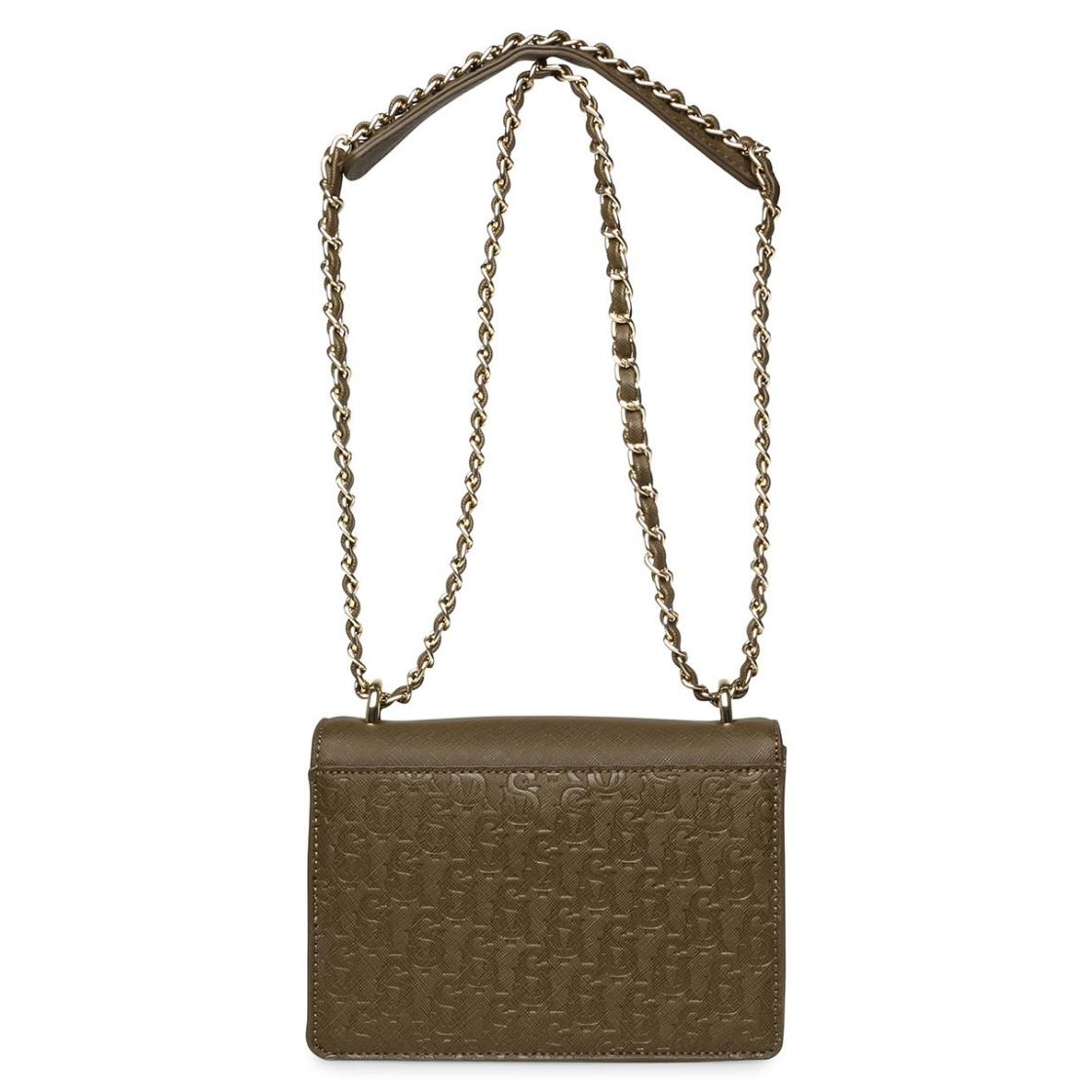 Bkoen-6 Olive/Gold Bolso de Hombro Verde Para Mujer