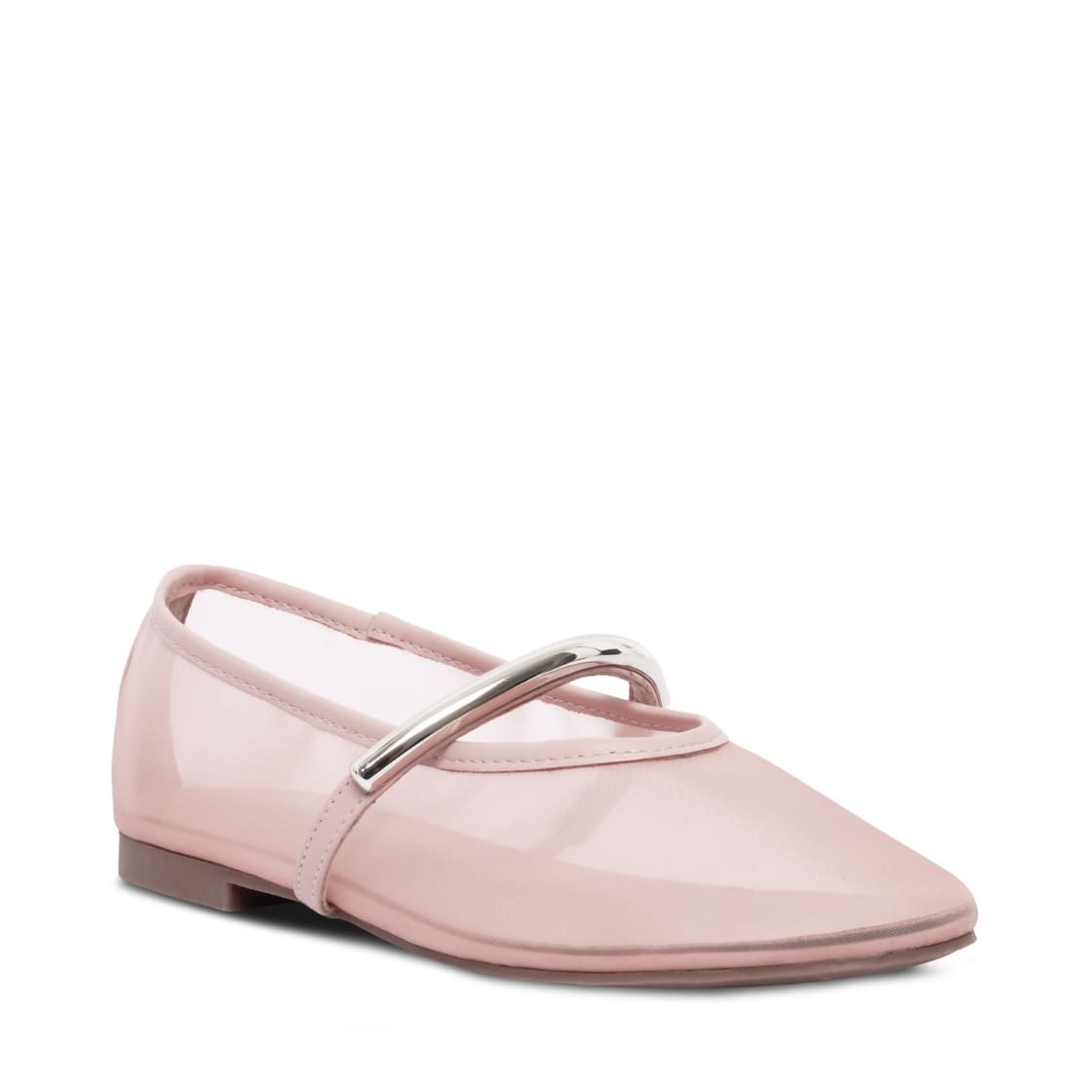 Blaiine Nude Mesh Flats de Malla Rosas