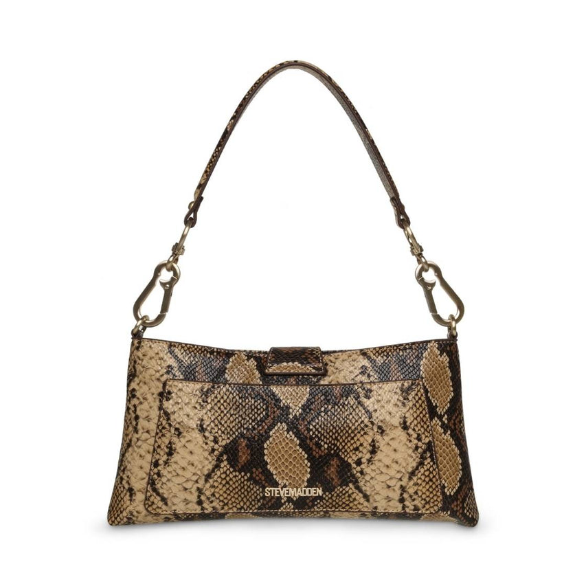 Blouli Beige Bolsa Estampado Tipo Serpiente Beige para Mujer