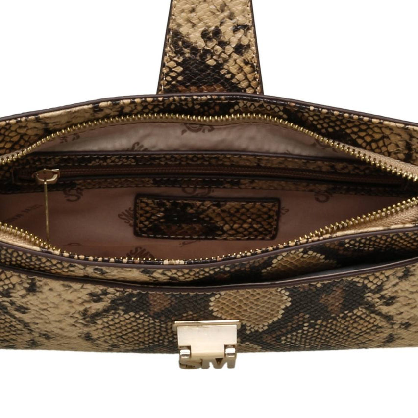 Blouli Beige Bolsa Estampado Tipo Serpiente 