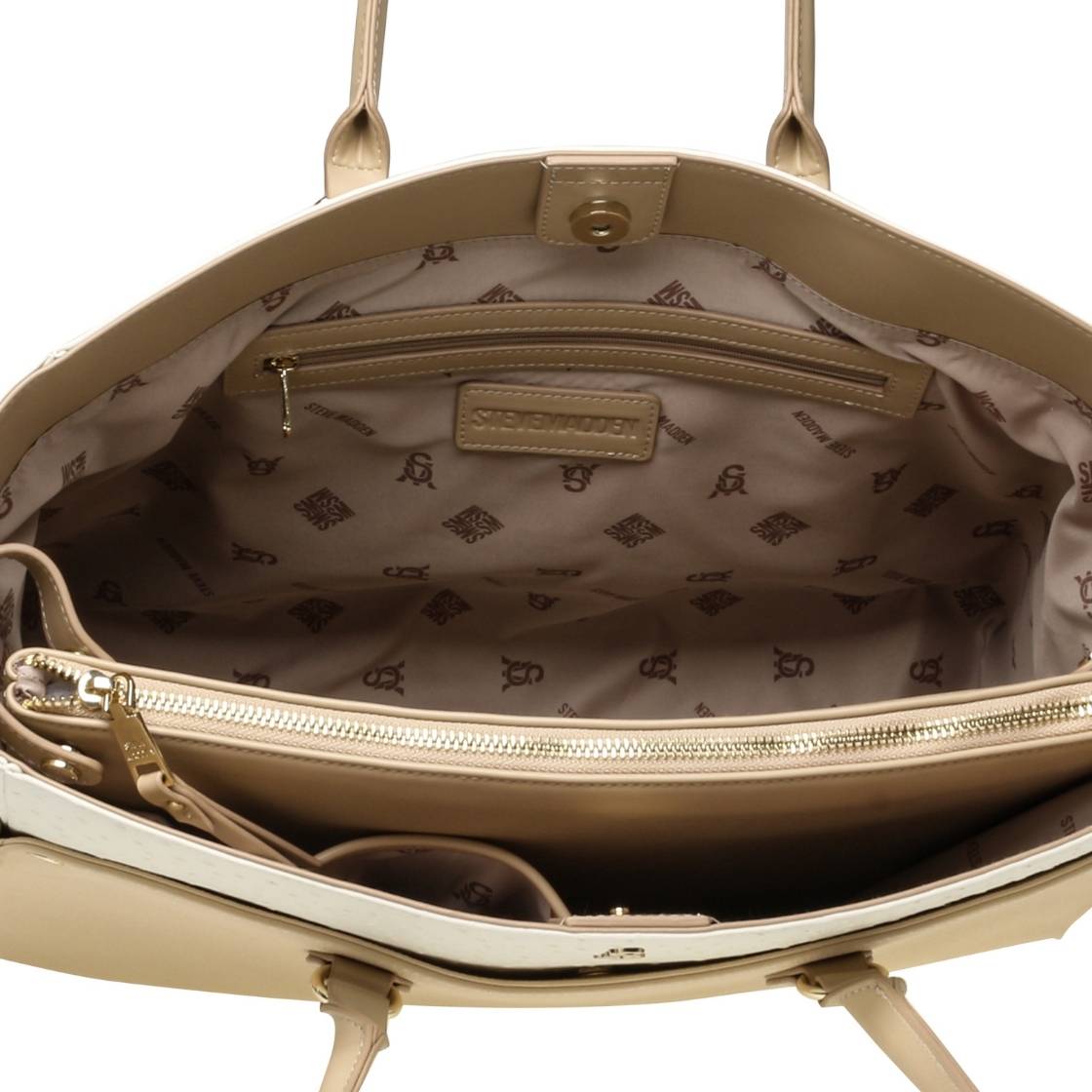 Bmario E Camel Multi Bolsa Beige con Cafe