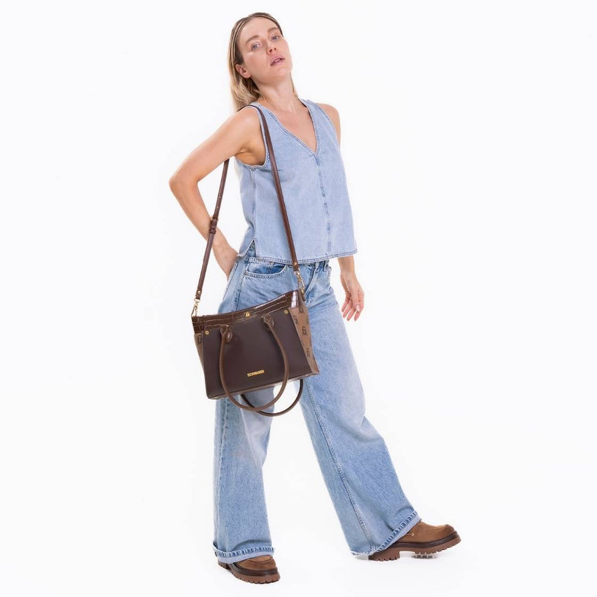 Bmariose Brown Multi Bolsa Cafe Multi para Mujer