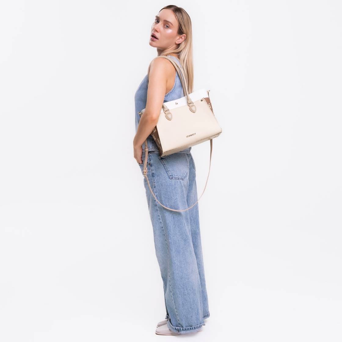 Bmariose Camel Multi Bolsa Beige Multi para Mujer