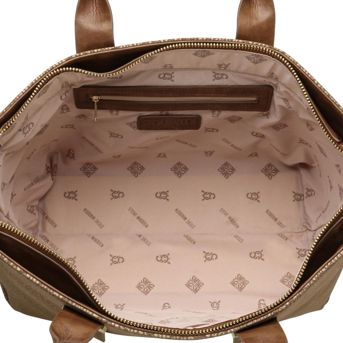 Bmojave Tan Bolso Tote Cafe Para Mujer con Cierre