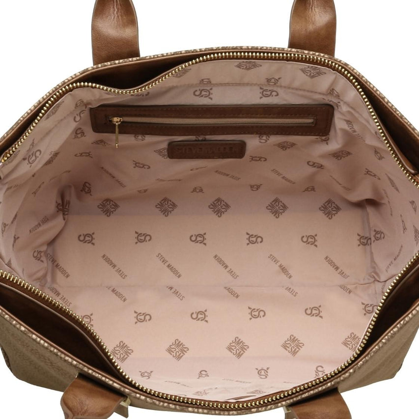 Bmojave Tan Bolso Tote Cafe Para Mujer con Cierre