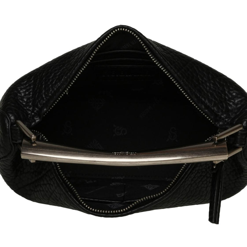 Bmonstia Black Bolso de Mano Negro Para Mujer con Cierre