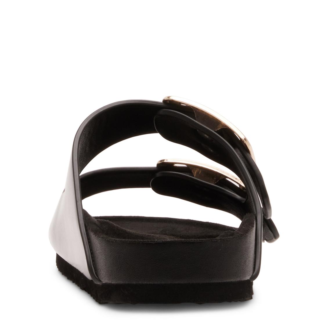 Bodie Black Patent Sandalias de Charol Negras para Mujer