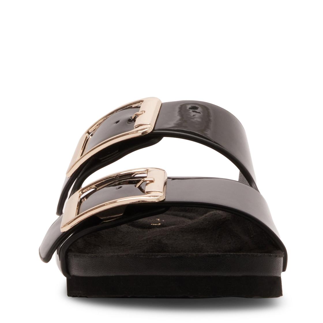 Bodie Black Patent Sandalias de Charol para Mujer