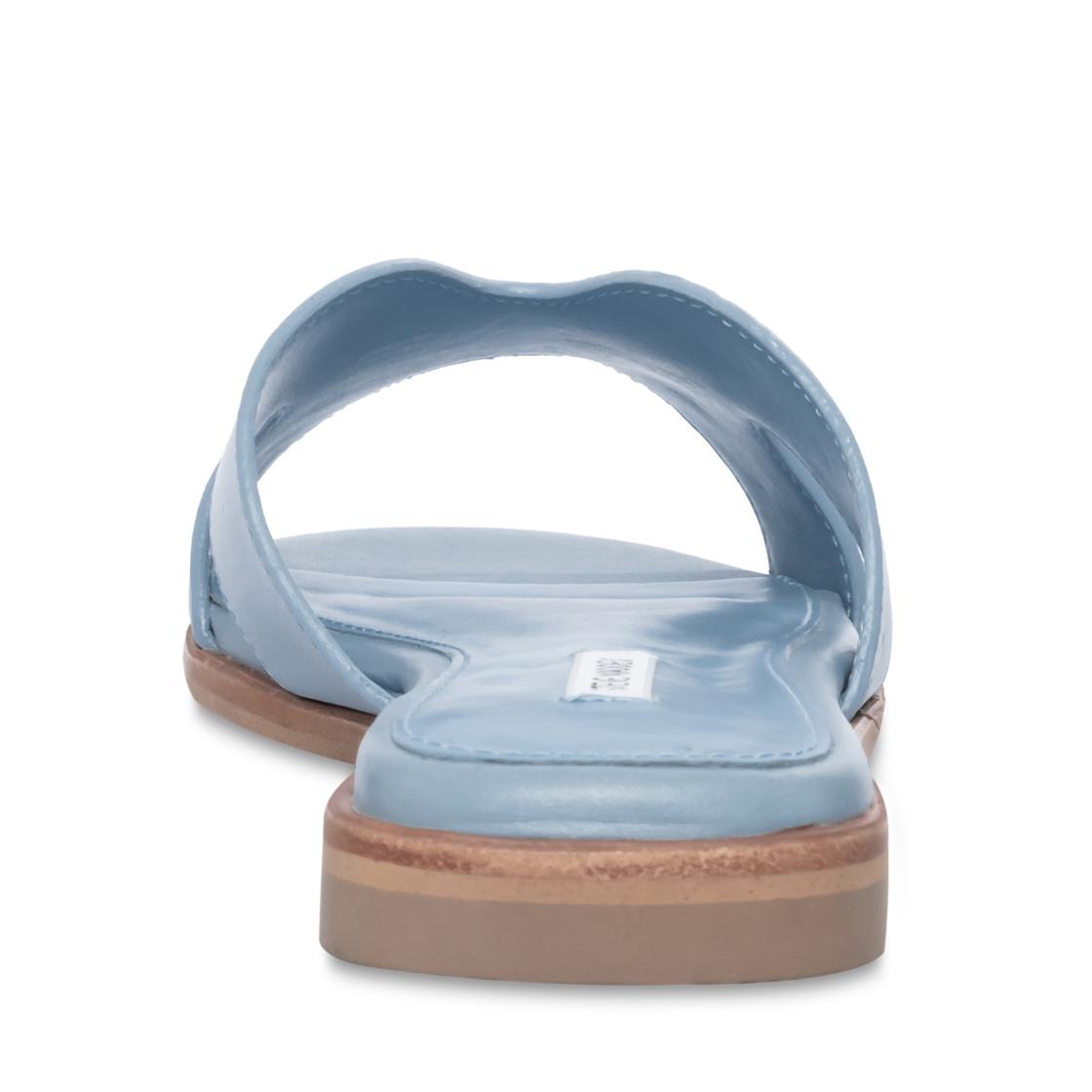 Bondst-Mx Baby Blue Leather Sandalias Azules Para Mujer