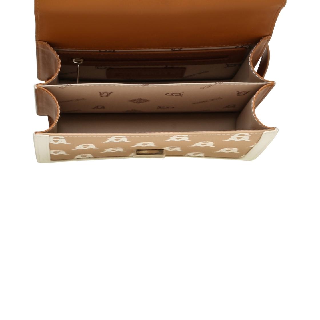 Bportiaa Natural Multi Bolso Crossbody Beige Para Mujer con Broche