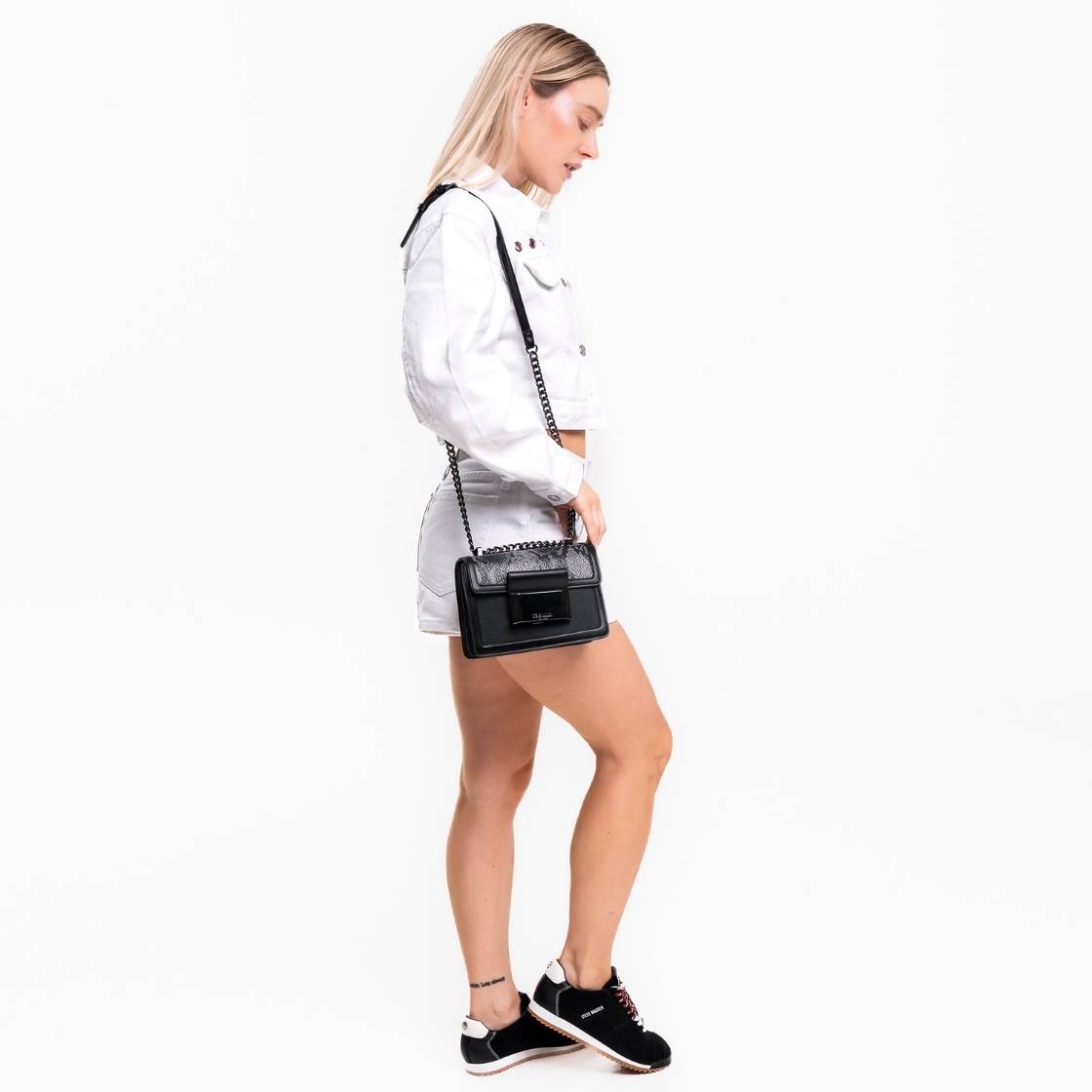 Bportiae Black Gunmet Bolsa Crossbody Negra Multi