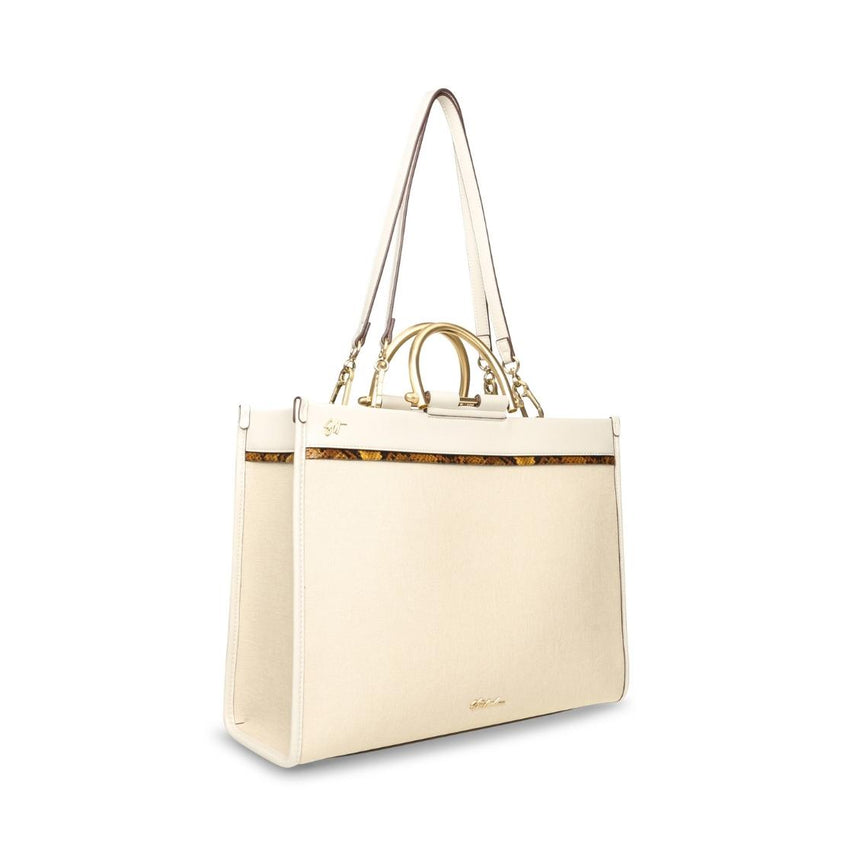 Bpreslee Natural Multi Bolso Tote Blanco