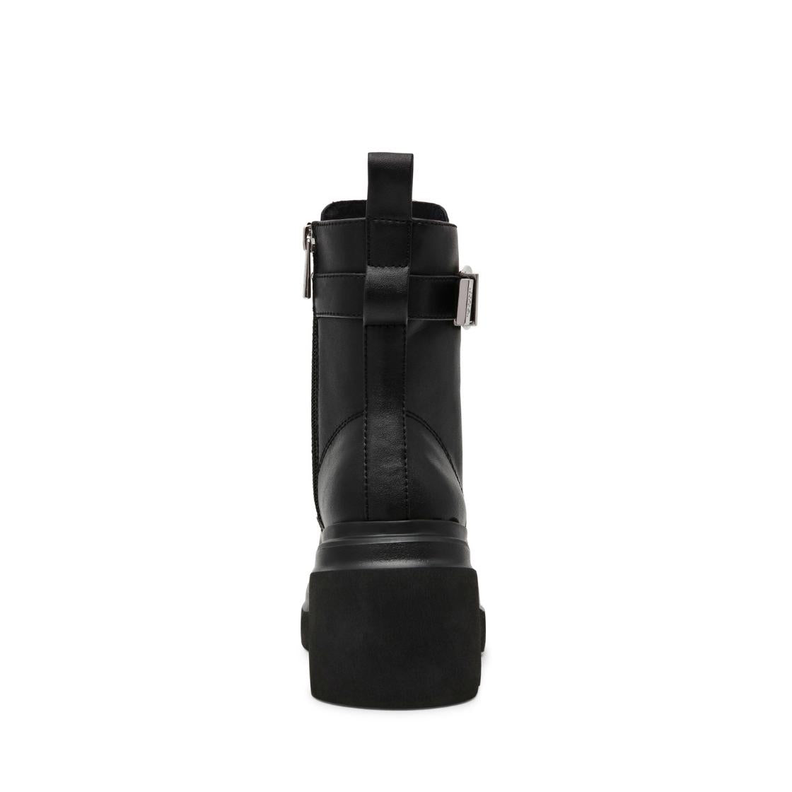 Braker Black Action Leather Botines Negros de Piel para Mujer