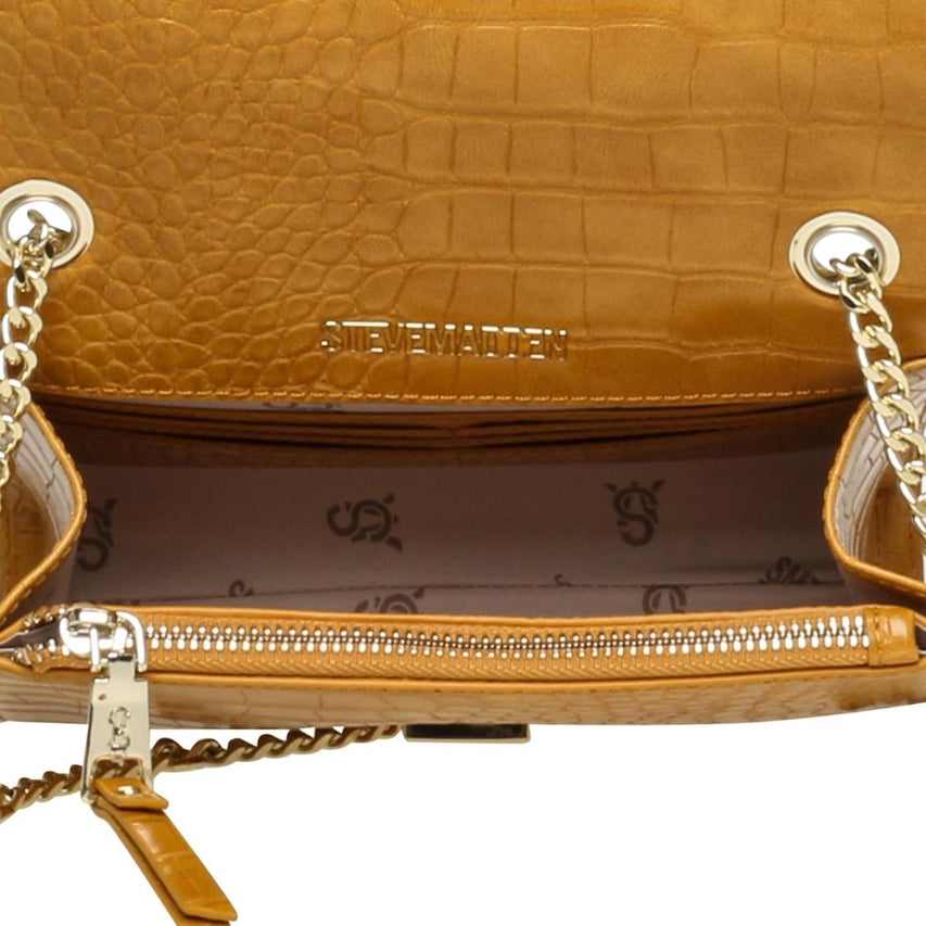 Bramon-C Tan Bolso Crossbody Café Para Mujer con Broche