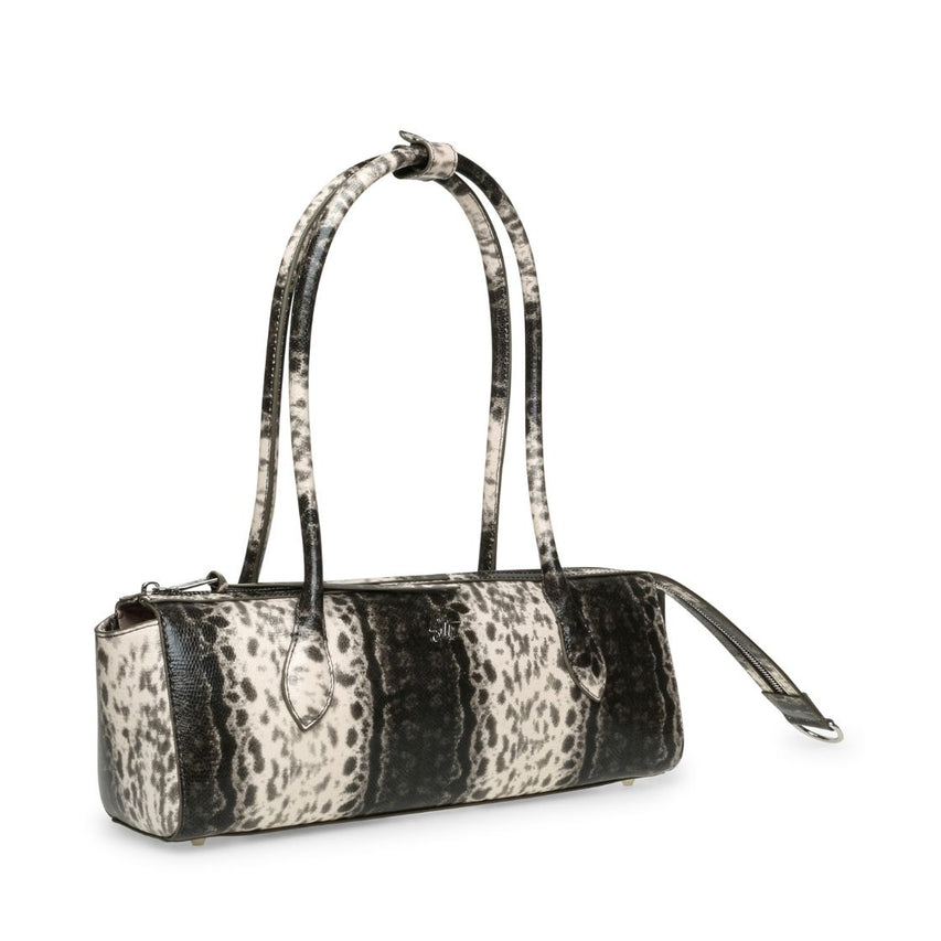 Bremie P White Lizard Bolsa Negro con Blanco