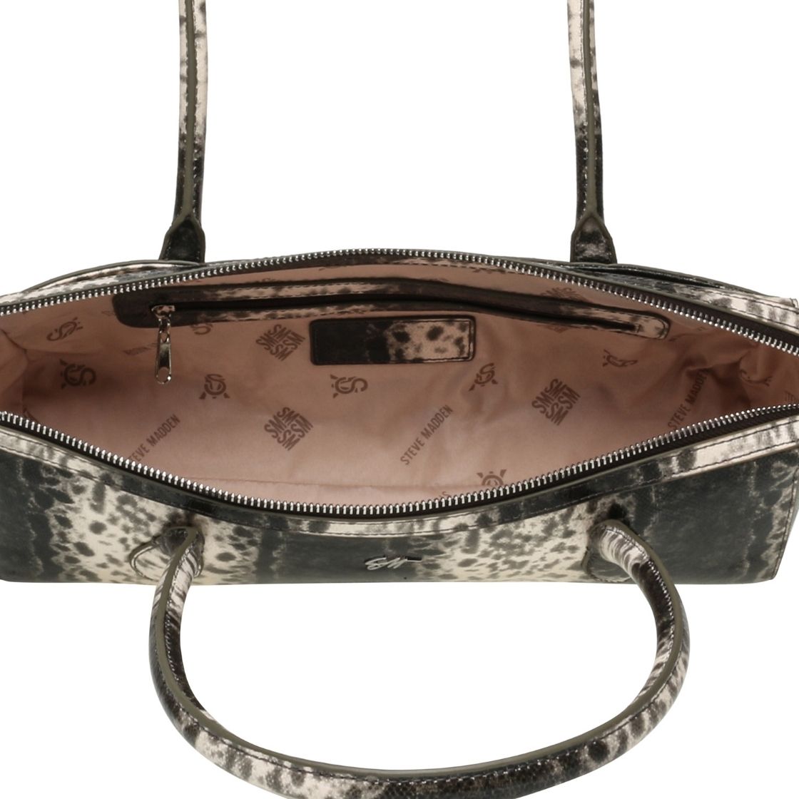 Bremie P White Lizard Shoulder Bag Negro con Blanco