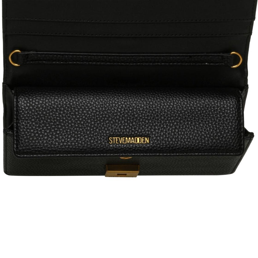 Brever Black Cartera Negra Para Mujer con Cadena