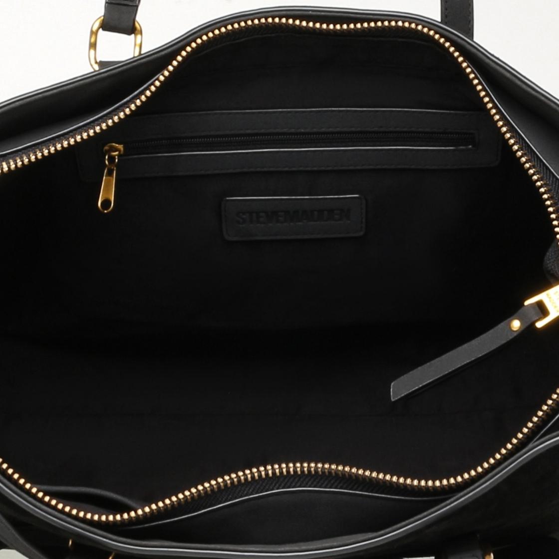 Bsparrow Black/Gold Bolsa Tote Negra con Dorado Para Mujer