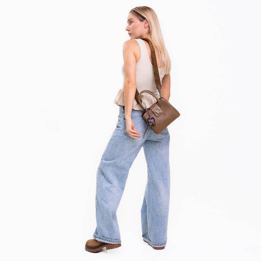Btenor C Brown Bronze Bolsa Satchel Cafe