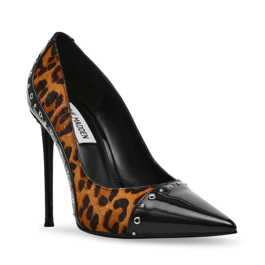 Burrows L Leopard Tacones Cafes