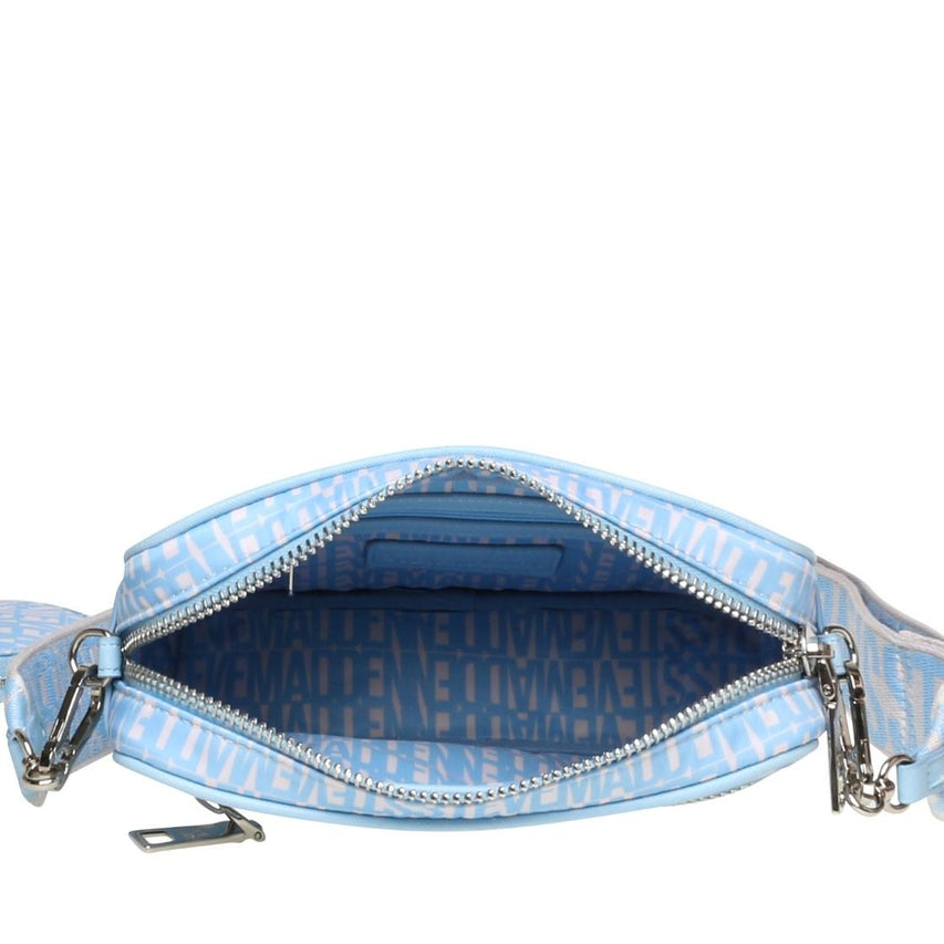 Bvades Blue Bolsa Crossbody Gris con Letras Azules