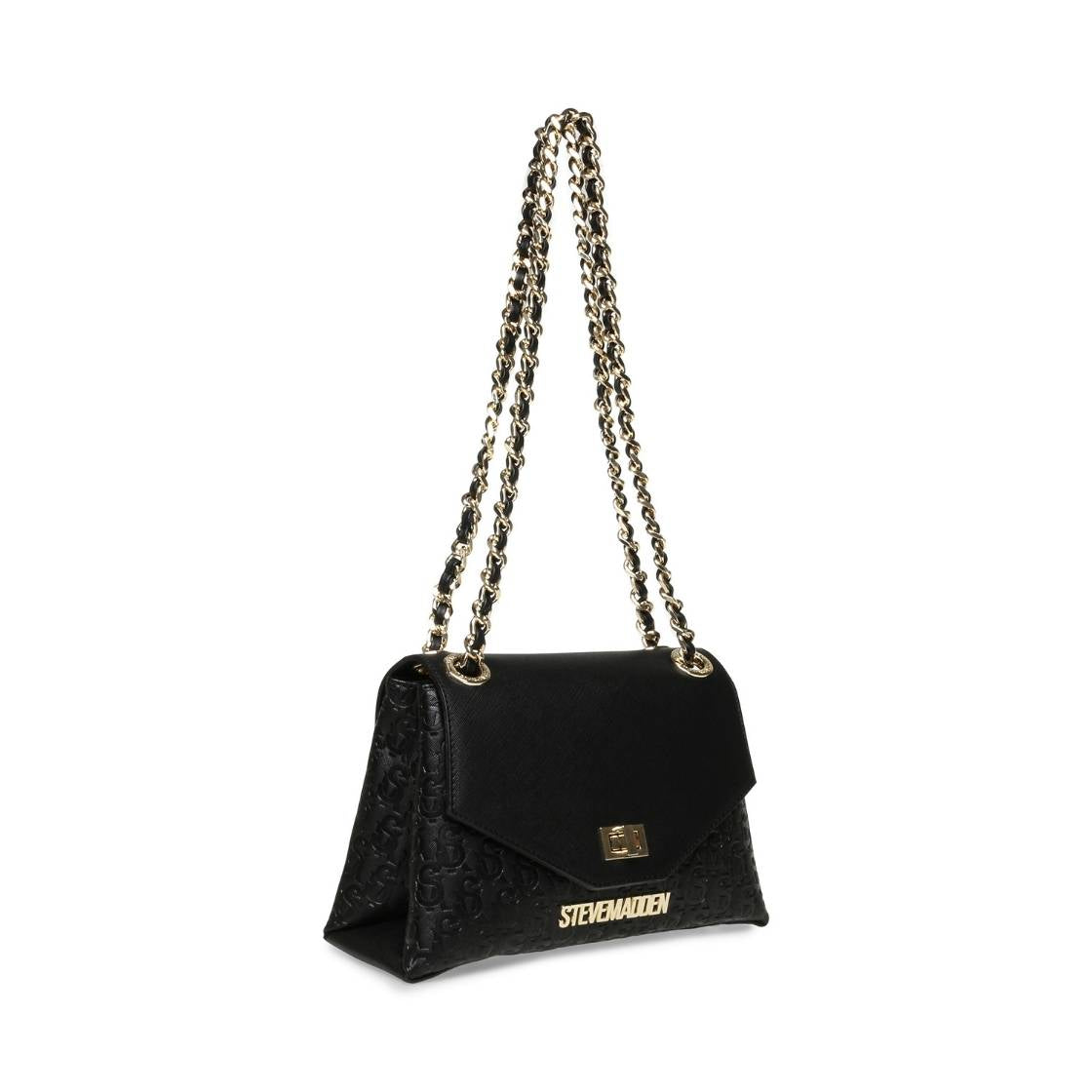 Bvolt-6 Black Gold Bolso de Hombro Negro
