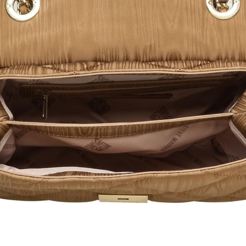 Bvolt-M Tan Bolso de Hombro Cafe Para Mujer con Broche