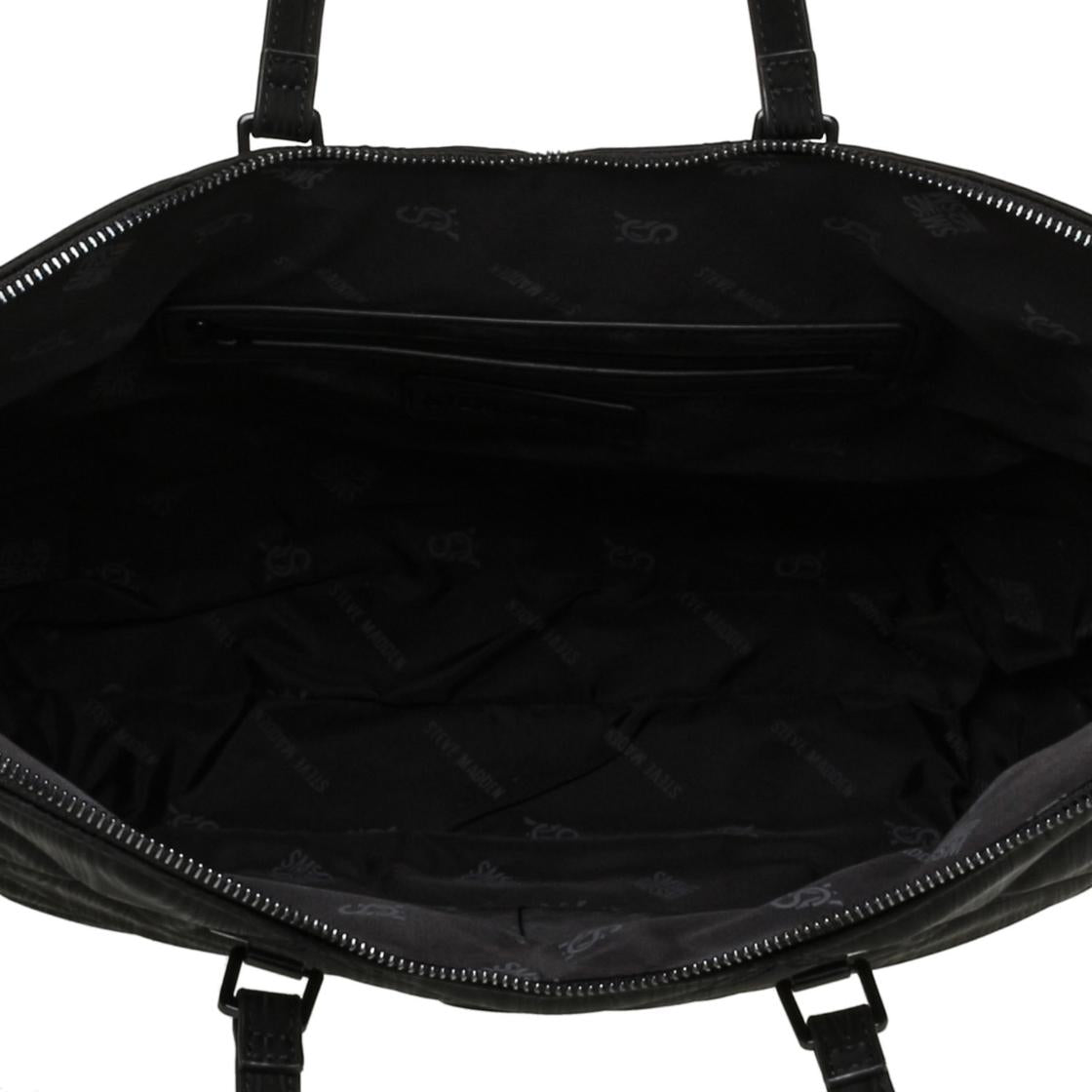 Bvuse-M Black Bolsa Tote Negra Para Mujer con Cierre